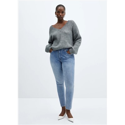 Jeans skinny tiro alto