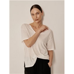 Bluse aus Leinenmischung