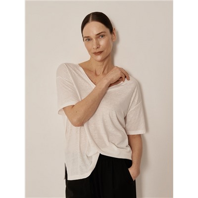 Bluse aus Leinenmischung