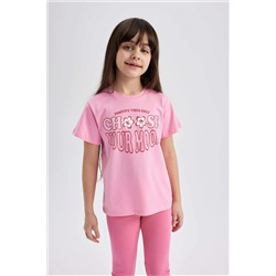 Kız Çocuk Regular Fit Kısa Kollu Tişört