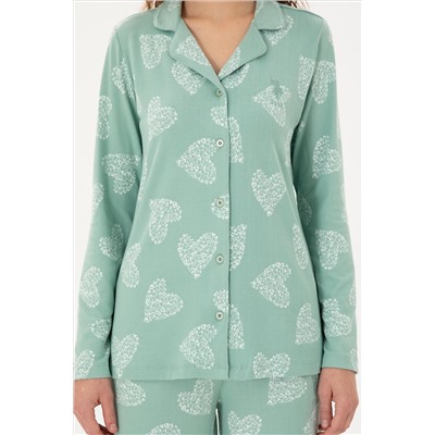 Kadın Mint Pijama Takımı