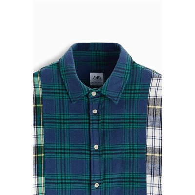 CHECK PATCHWORK SHIRT
