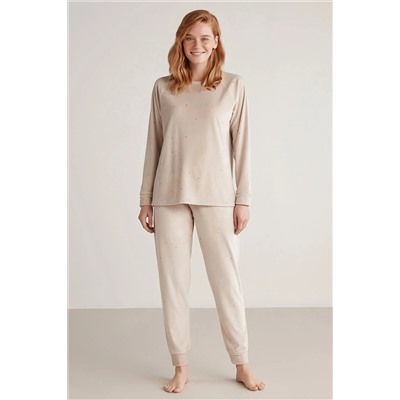 Catherines Yıldız desenli pijama takımı 3613
