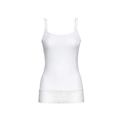 ESMARA® Damen Spaghettiträgerhemd, mit eleganter Spitze am Saum