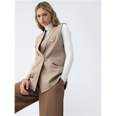 TAILORED WAISTCOAT WITH GOLD-TONED BUTTONS