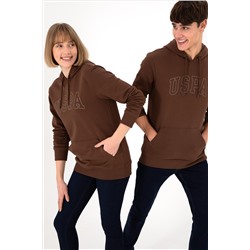 Erkek Kahverengi Basic Sweatshirt