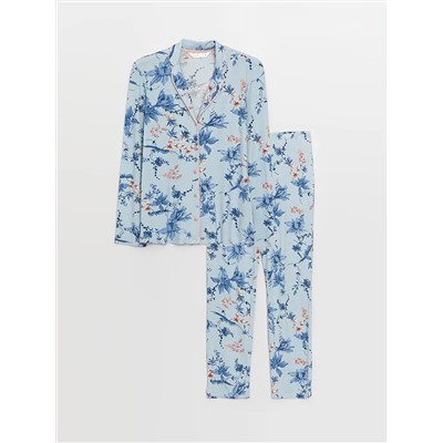 LC Waikiki Gömlek Yaka Çiçekli Uzun Kollu Kadın Pijama Takımı, LCW DREAM                                            
                                            Gömlek Yaka Çiçekli Uzun Kollu Kadın Pijama Takımı