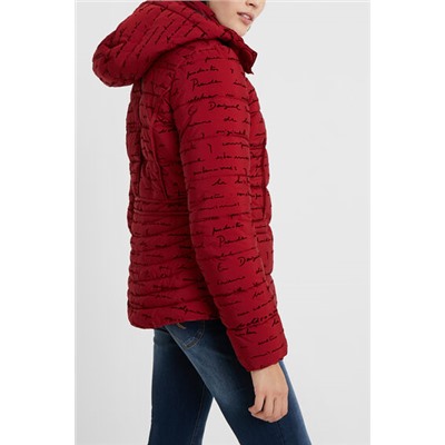 Chaqueta corta slim escrita