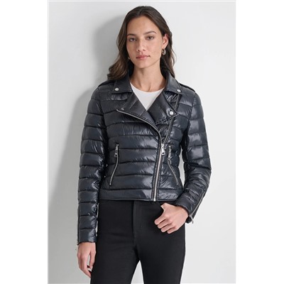 MOTO STYLE PUFFER JACKET