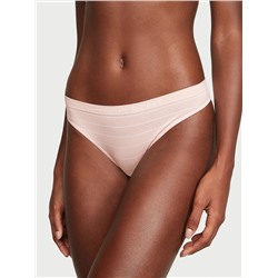 Seamless Lace-Trim Thong Panty
