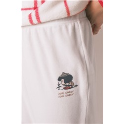Pijama largo polar cuadros blanco Mafalda