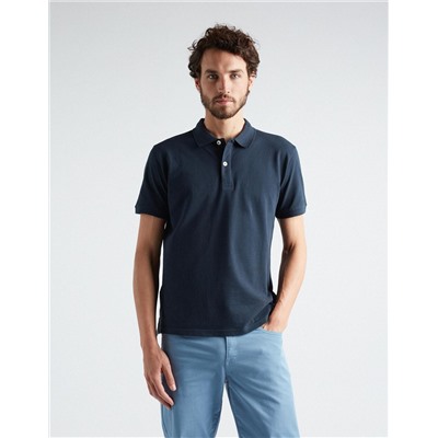 Piquet Polo, Men, Dark Blue