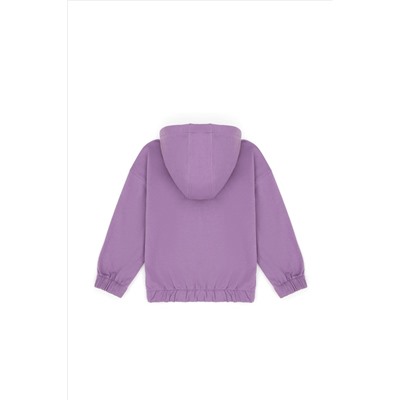 Kız Çocuk Lila Kapüşonlu Sweatshirt