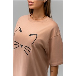 Женское платье-футболка оверсайз Happyfox