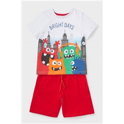 Set - Kurzarmshirt und Shorts - Bio-Baumwolle