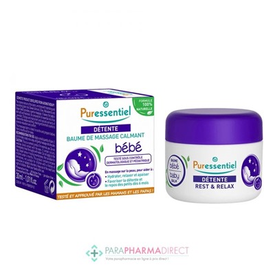 Puressentiel Détente Baume de Massage Calmant Bébé 30 ml