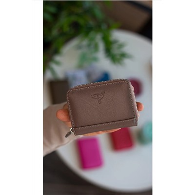 Garbalia, Sydney Hakiki Deri Bozuk Para Gözlü Fermuarlı Unisex Vizon Cüzdan