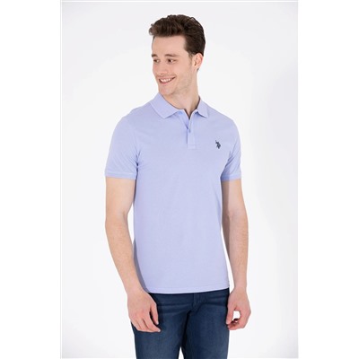 Erkek Mavi Basic Polo Yaka Tişört