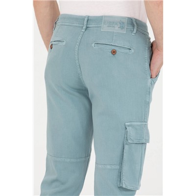 Erkek Mint Kanvas Pantolon