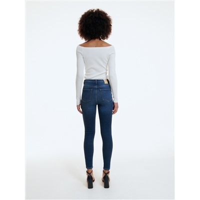 Slim-Jeans mit hoher Leibhöhe