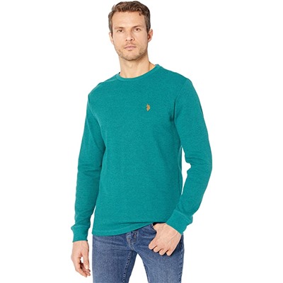U.S. POLO ASSN. Long Sleeve Crew Neck Solid Thermal Shirt