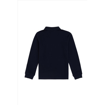 Erkek Çocuk Lacivert Basic Polo Yaka Tişört
