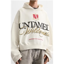 SUDADERA TEXTO ESTAMPADO