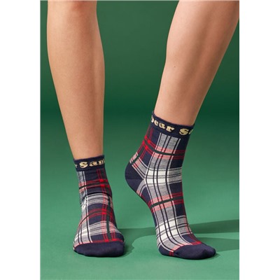 Kurze Socken mit Weihnachtsmotiv Family