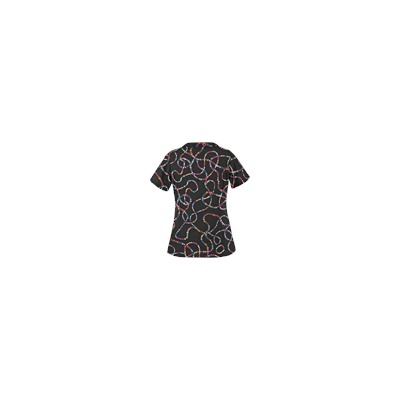 UA Life Saver Black Print Scrub Top
