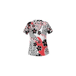 UA Garden Whimsy Poppy Five-Pocket Print Scrub Top