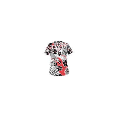 UA Garden Whimsy Poppy Five-Pocket Print Scrub Top