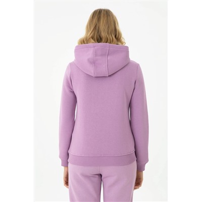 Kadın Lila Basic Sweatshirt