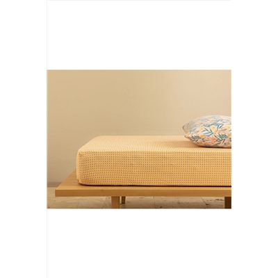English Home Delta Kolay Ütülenir Tek Kişilik Lastıklı Çarşaf 100x200 Cm Sarı TYC00782306074