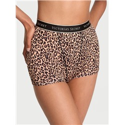Logo Cotton High-Waist Boyshort Panty