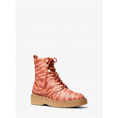 Haskell Animal Print Logo Canvas Boot