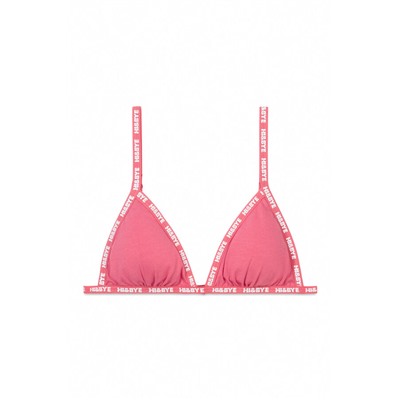 Sujetador triangular algodón copas extraíbles rosa