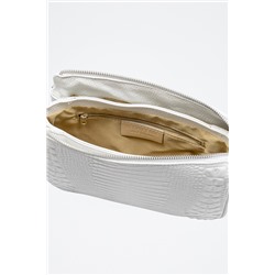 Bandolera de piel Arzergrande - Blanco