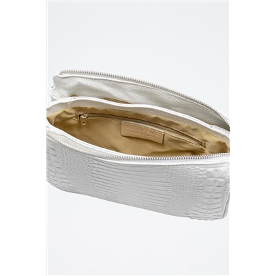 Bandolera de piel Arzergrande - Blanco