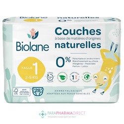 Biolane Couches Naturelles - Taille 1 - 2-5 kg - 28 couches