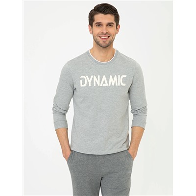 Açık Gri Melanj Sweatshirt