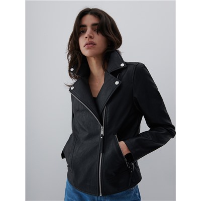 Klassische Lederjacke