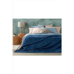 English Home Plain Pamuklu King Size Battaniye 220x240 Cm Mavi - Lacivert TYC00709236003