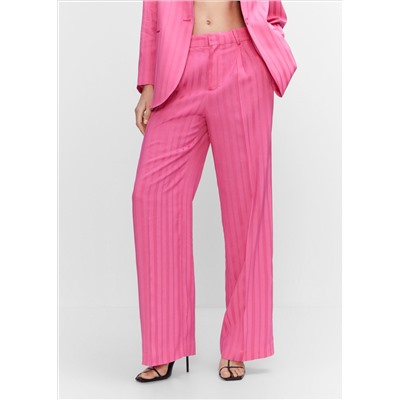 Pantalón detalle rayas satinadas