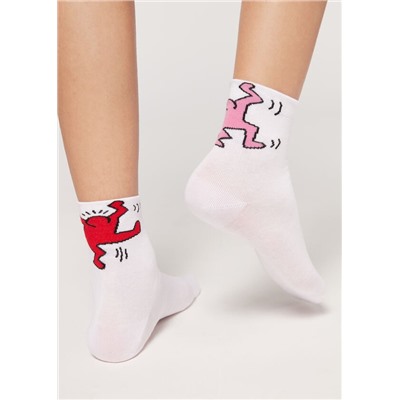 Kurze Sportsocken aus Baumwolle mit Motiv Keith Haring™