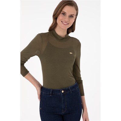 Kadın Haki Sweatshirt