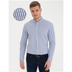 Lacivert Regular Fit Uzun Kollu Gömlek