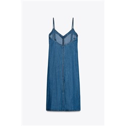 Z1975 DENIM STRAPPY MIDI DRESS