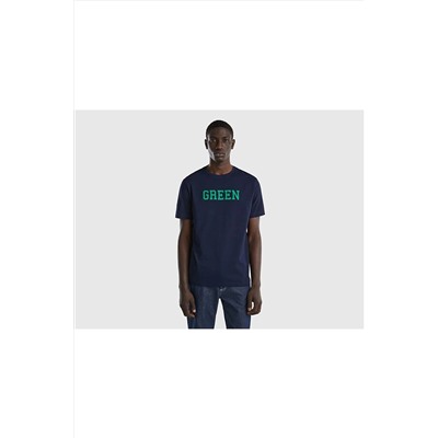 United Colors of Benetton Erkek Lacivert %100 Koton Renk Yazı Baskılı T-Shirt Lacivert TYCDWCSEKN168657878826597