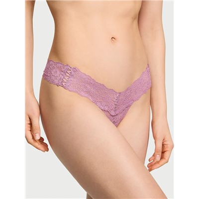 Lace Lace-Up Thong Panty