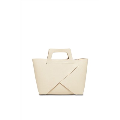 Bolso de piel y neceser Rita Beige